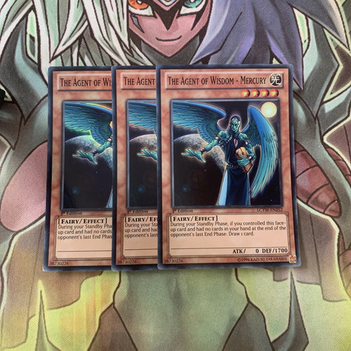 LCYW-EN252 x3 The Agent of Wisdom - Mercury Super Excellent Condition Yugioh