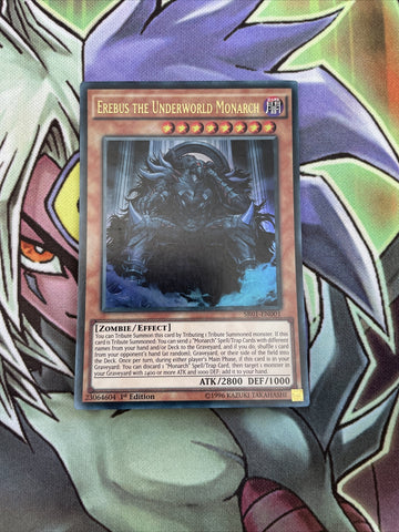 SR01-EN001 Erebus The Underworld Monarch Ultra Rare 1st Edition NM Yugioh Card