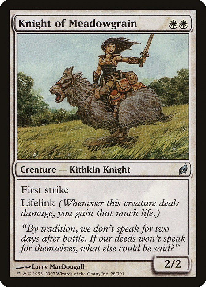 Knight Of Meadowgrain - Lorwyn Excellent Magic MTG