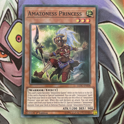 LEDU-EN008 Amazoness Princess Super Rare 1st Edition NM Yugioh Card