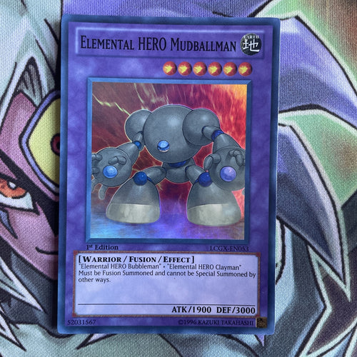 LCGX-EN053 Elemental Hero Mudballman Super Rare 1st Edition NM Yugioh Card