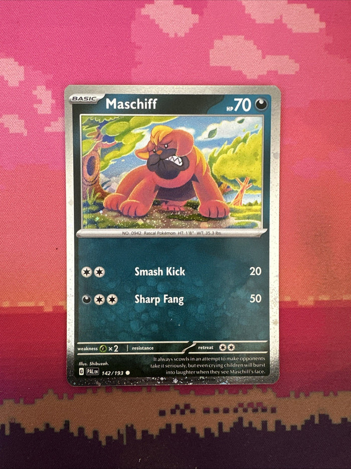Pokemon Card Maschiff Paldea Evolved Cosmo Holo 142/193 NM