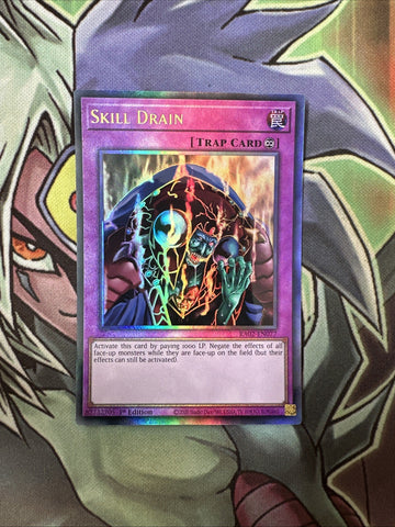 RA02-EN077 Skill Drain New Ultimate Rare 1st Edition NM Yugioh Card