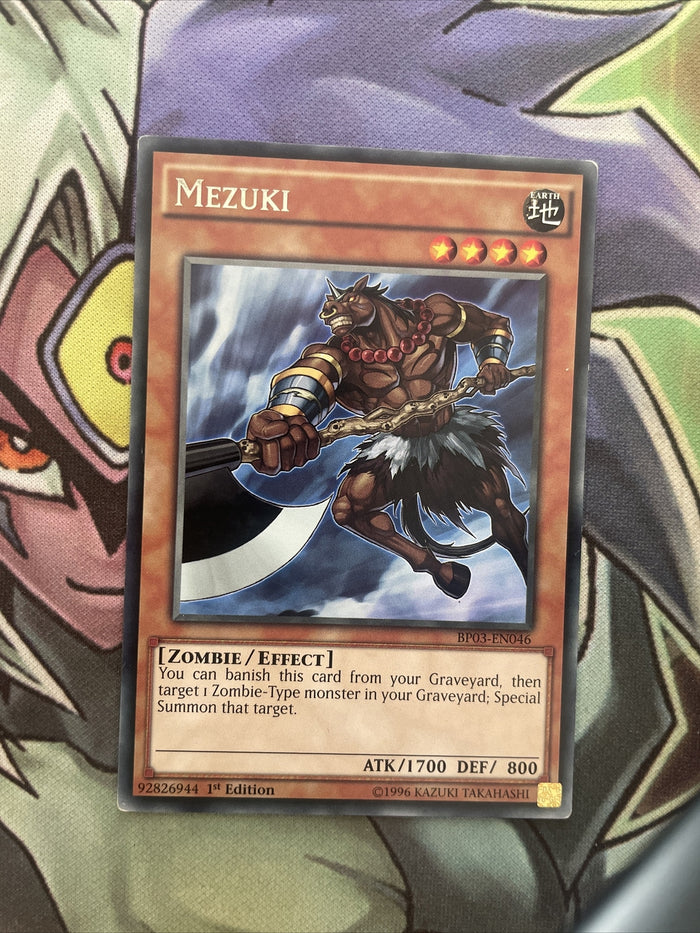 mezuki yugioh card BP03-EN046 Rare 1st Edition NM – Twin Traders Blister Option:Salamance ATK3000 Age Group Unown A #33 Prices