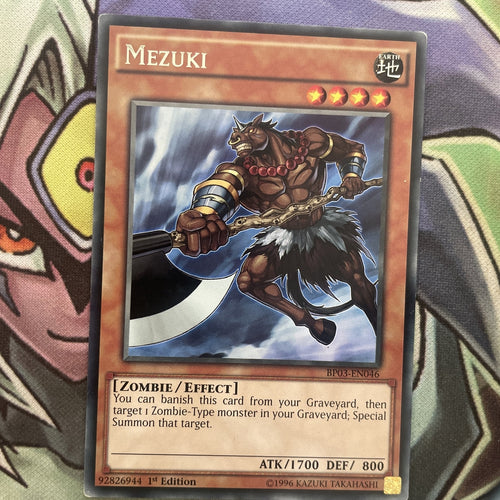 BP03-EN046 Mezuki Rare 1st Edition NM Yugioh Card