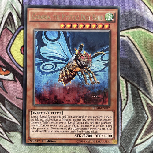BOSH-EN087 Gadarla, The Mystery Dust Kaiju Rare 1st Edition NM Yugioh Card
