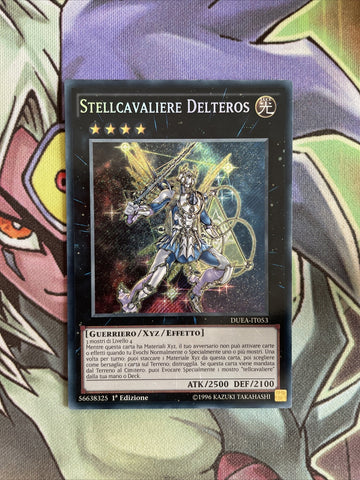 DUEA-EN053 Stellarknight Delteros Secret Rare ITALIAN 1st Edition NM Yugioh Card