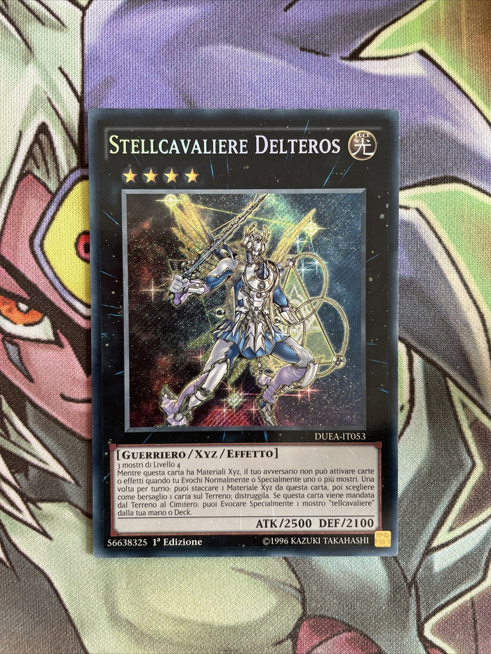 DUEA-EN053 Stellarknight Delteros Secret Rare ITALIAN 1st Edition NM Yugioh Card