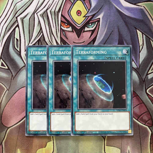 SDSA-EN024 x3 Terraforming Common Excellent Condition Yugioh