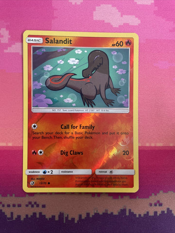 Pokemon Card Salandit Dragon Majesty Reverse Holo 13/70 Near Mint