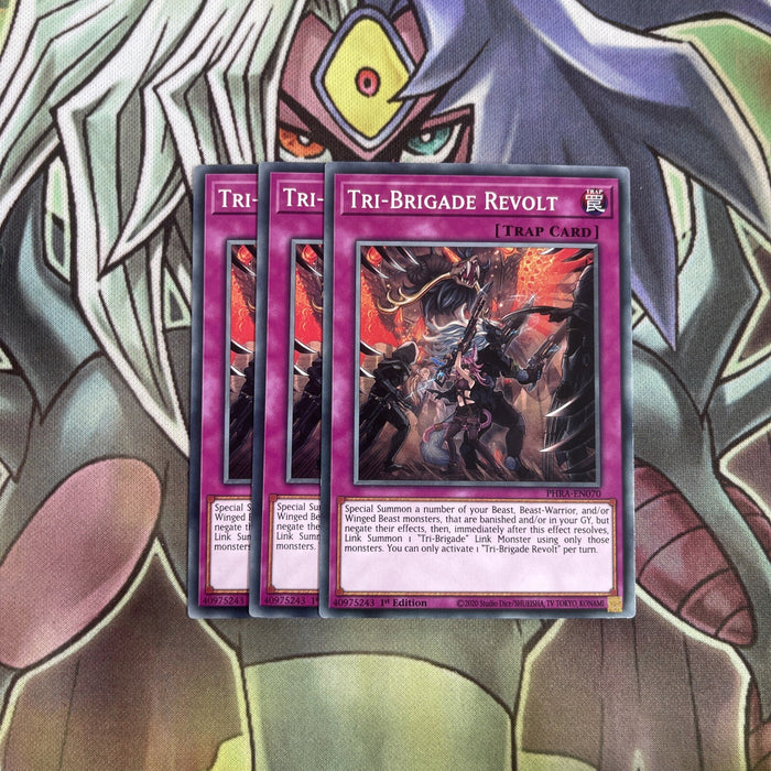 PHRA-EN070 x3 Tri-brigade Revolt Common Excellent Condition Yugioh
