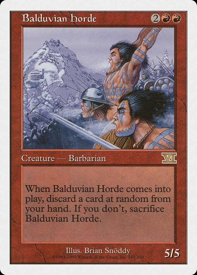 Balduvian Horde - Sixth Rare Excellent Magic MTG
