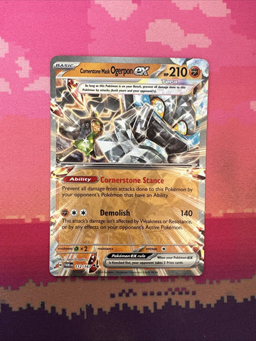 Pokemon Card Ogerpon ex 112/167 Double Rare Twilight Masquerade Near Mint