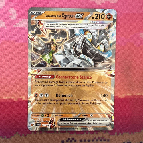 Pokemon Card Ogerpon ex 112/167 Double Rare Twilight Masquerade Near Mint