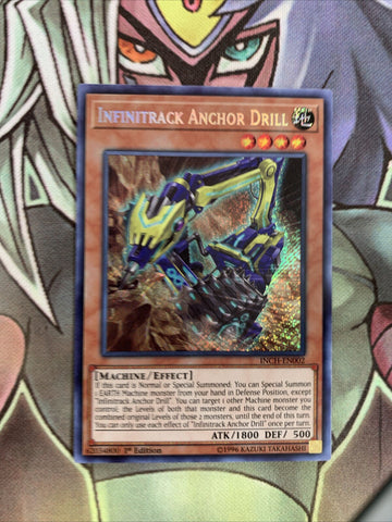 INCH-EN002 Infinitrack Anchor Drill Secret Rare 1st Edition NM Yugioh Card