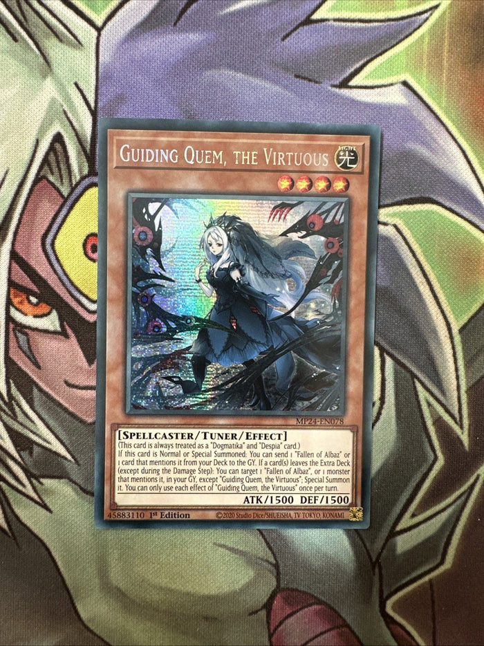 MP24-EN078 Guiding Quem, The Virtuous Secret Rare 1st Edition NM Yugioh Card