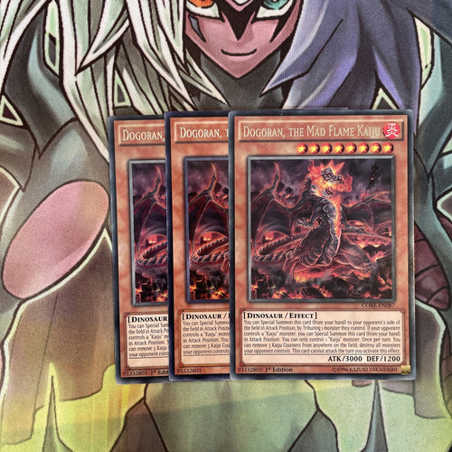 CORE-EN087 x3 Dogoran, the Mad Flame Kaiju Rare Excellent Condition Yugioh