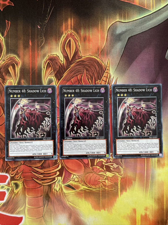 PRIO-EN097 Yugioh 3x Number 48: Shadow Lich (NM)