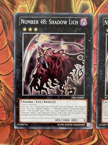 PRIO-EN097 Yugioh 3x Number 48: Shadow Lich (NM) (back)