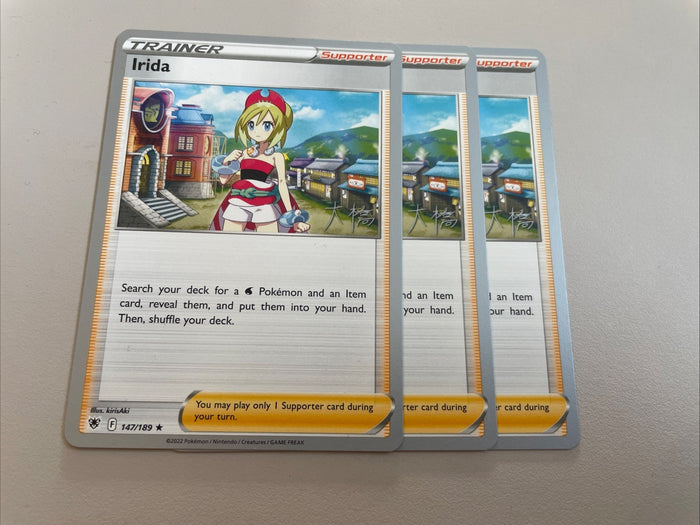 Irida 147/189 X3 2022 Pokemon World Championships Astral Radiance Blue Back
