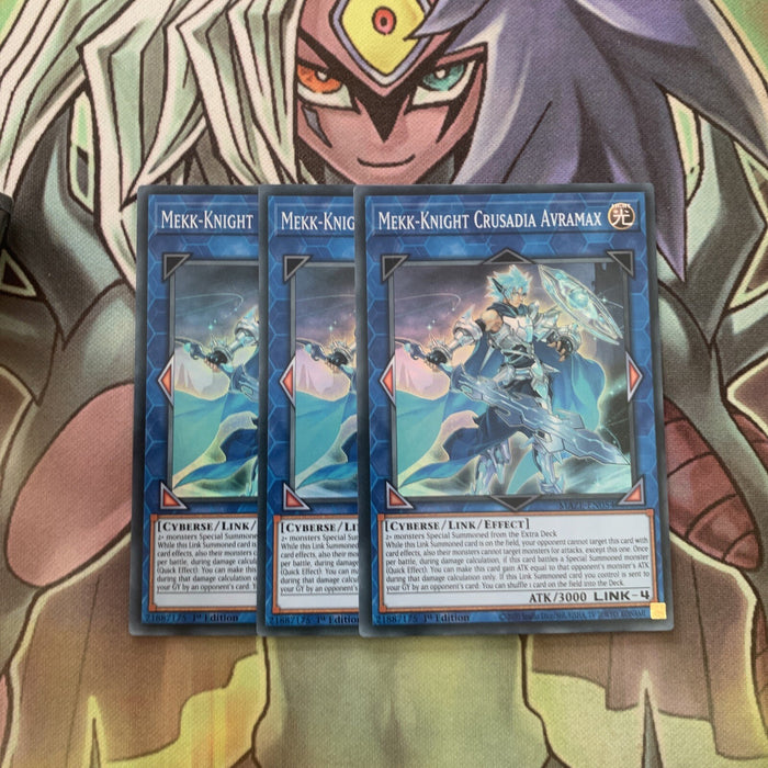 MAZE-EN054 x3 Mekk-Knight Crusadia Avramax Super Rare Excellent Condition Yugioh