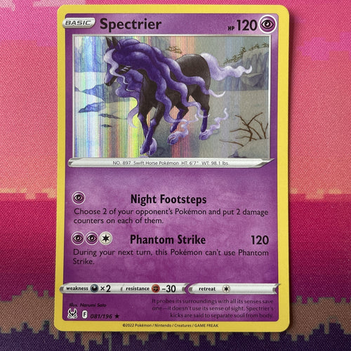 Pokemon Card Spectrier Lost Origin Holo Rare 081/196 NM