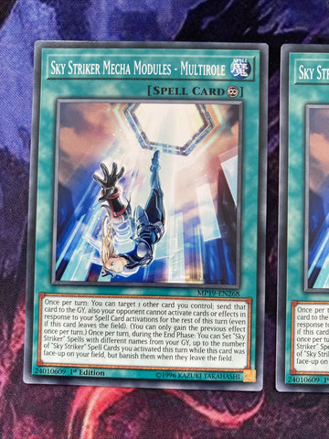 MP19-EN268 x3 Sky Striker Mecha Modules - Multirole Common 1st Mint YuGiOh (back)