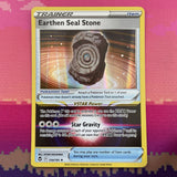 Pokemon Card Earthen Seal Stone 154/195 Holo Silver Tempest NM