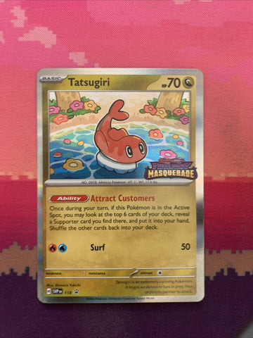 Pokemon Card Tatsugiri 118 Black Star Promo STAMPED Twilight Masquerade NM
