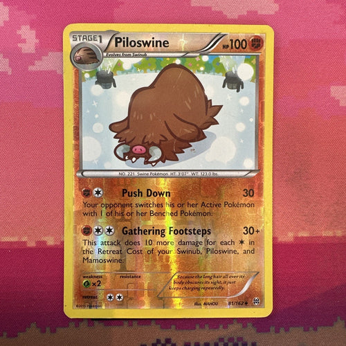 Pokemon Card Piloswine Breakthrough Reverse Holo 81/162 Near Mint