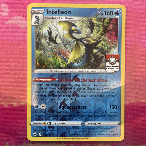 Pokemon Card Inteleon Pokemon League Reverse Holo 058/202 GERMAN Near Mint