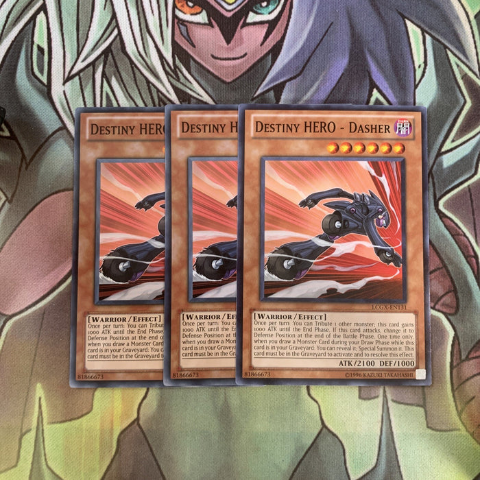 LCGX-EN131 x3 Destiny HERO - Dasher Common Excellent Condition Yugioh