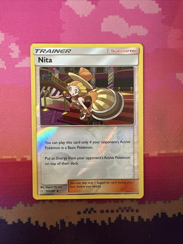 Pokemon Card Nita Team Up Reverse Holo 151/181 NM