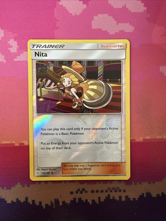 Pokemon Card Nita Team Up Reverse Holo 151/181 NM