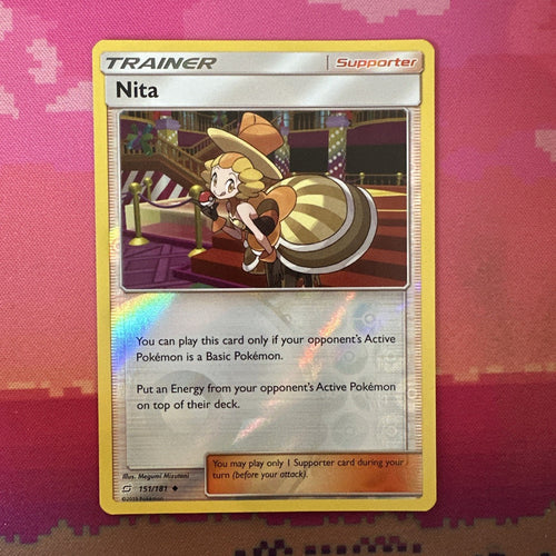 Pokemon Card Nita Team Up Reverse Holo 151/181 NM