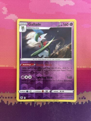Pokemon Card Gallade Astral Radiance Reverse Holo Rare 062/189 Near Mint