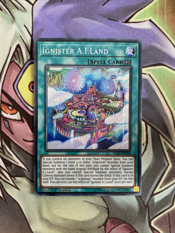 IGAS-EN050 Ignister A.I. Land Secret Rare 1st Edition NM Yugioh Card