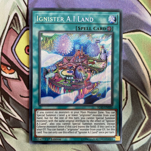 IGAS-EN050 Ignister A.I. Land Secret Rare 1st Edition NM Yugioh Card