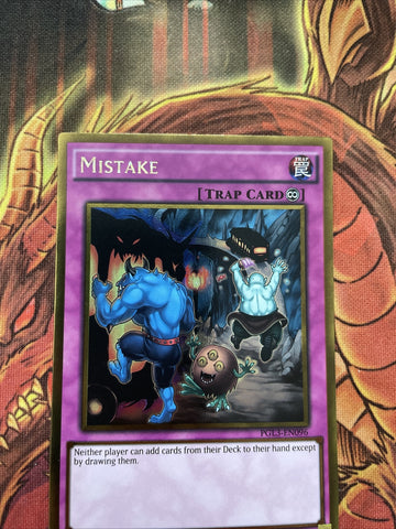 PGL3-EN096 Mistake Gold Rare 1st edition Mint YuGiOh Card (back)