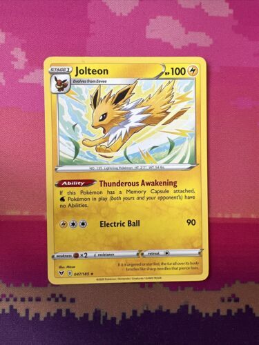 Pokemon Card Jolteon Vivid Voltage Rare 047/185 Near Mint