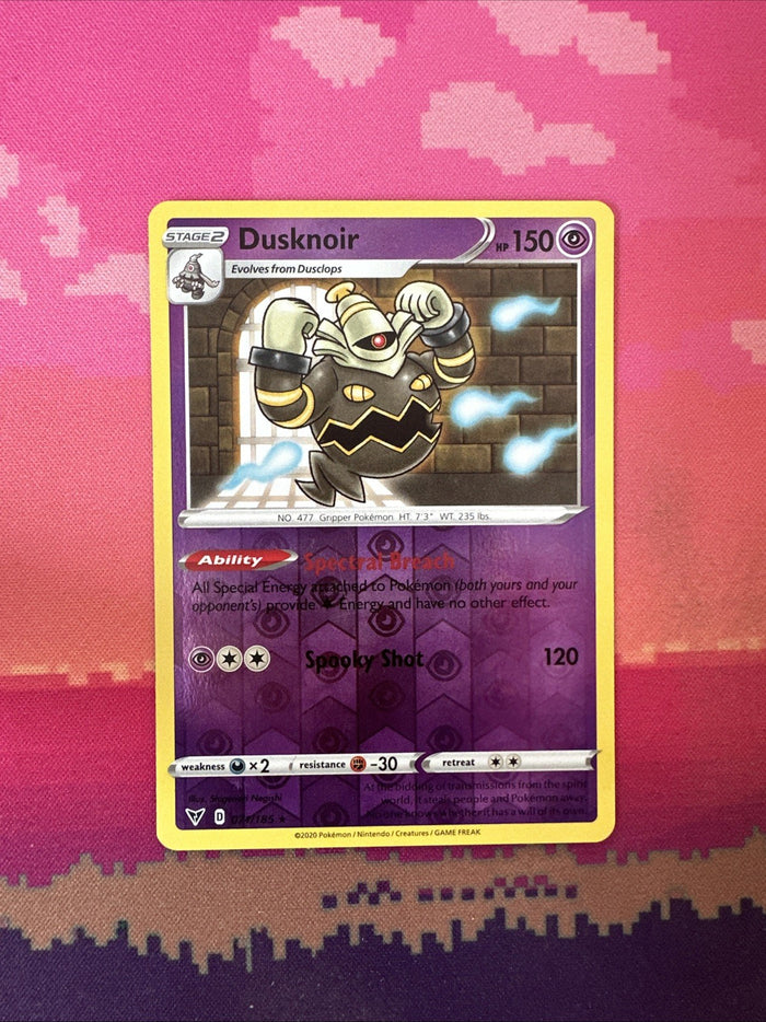 Pokemon Card Dusknoir Vivid Voltage Reverse Holo Rare 071/185 Near Mint