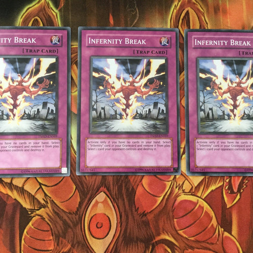 TSHD-EN069 Yugioh 3x Infernity Break 1st Edition VG- NM Condition