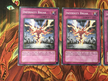 TSHD-EN069 Yugioh 3x Infernity Break 1st Edition VG- NM Condition (back)