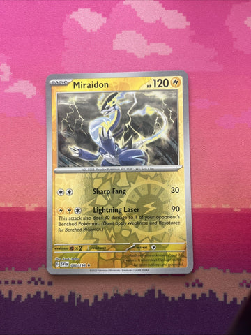 Pokemon Card Miraidon Scarlet & Violet Reverse Holo Rare 080/198 NM