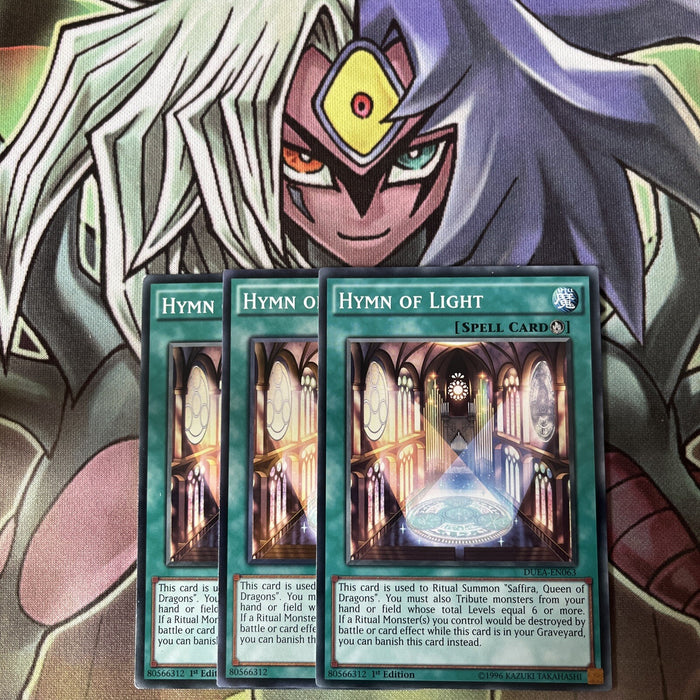 DUEA-EN063 x3 Hymn of Light Common Excellent Condition Yugioh