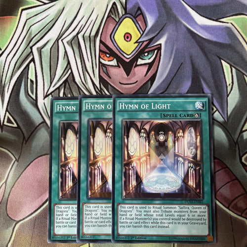 DUEA-EN063 x3 Hymn of Light Common Excellent Condition Yugioh