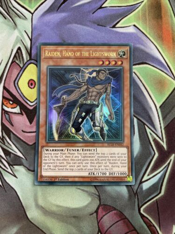 BLLR-EN042 Raiden, Hand Of The Lightsworn Ultra Rare 1st Edition NM Yugioh Card