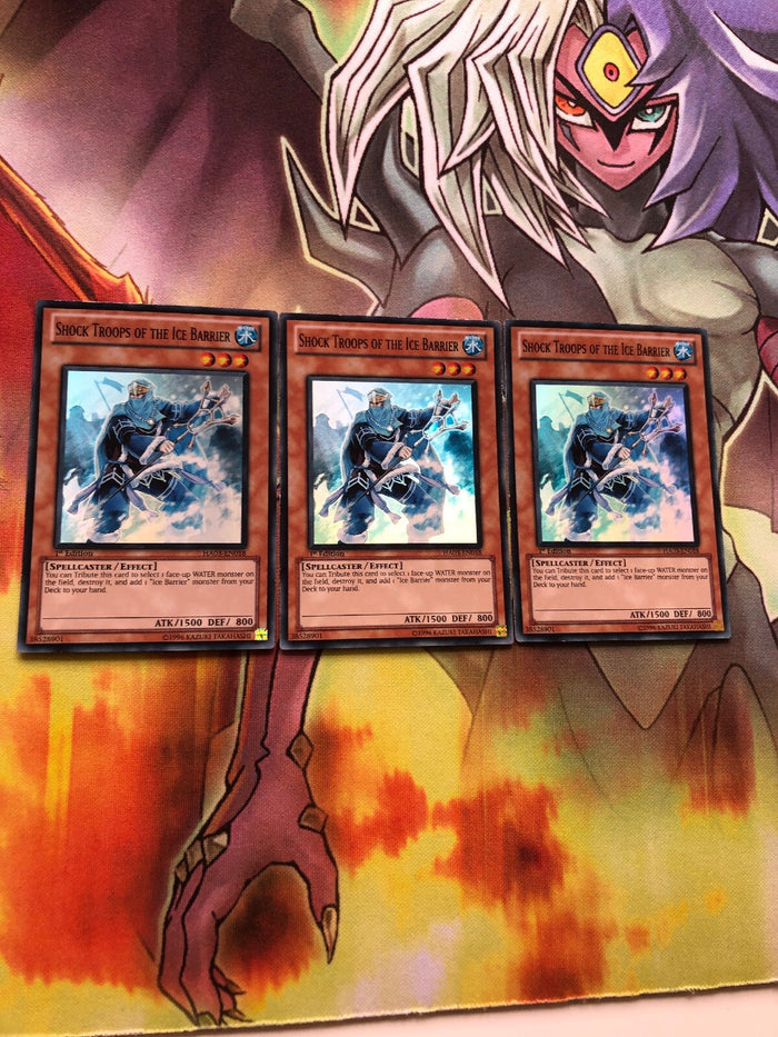 HA03-EN018 x3 Shock Troops of the Ice Barrier Super Rare YuGiOh x3