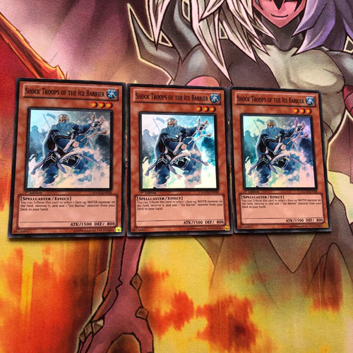 HA03-EN018 x3 Shock Troops of the Ice Barrier Super Rare YuGiOh x3