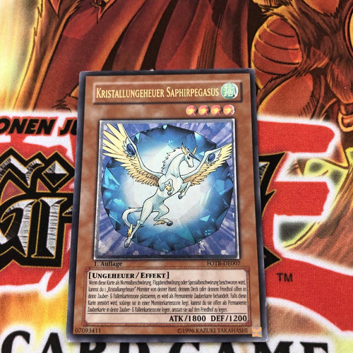 Kristallungeheuer Saphirpegasus Ultimate Rare FOTB-DE007 1. Auflage NM Yugioh